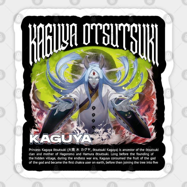 Kaguya Otsutsuki Sticker by creamypaw design